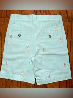 The Beaufort Bonnet Company Mint Green Embroidered Sailboat Charlie’s chinos
